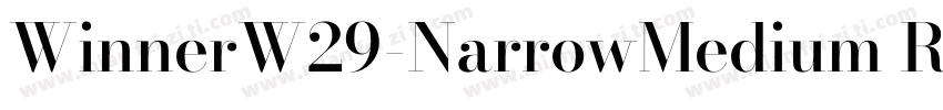 WinnerW29-NarrowMedium Regular字体转换